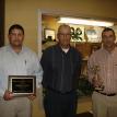 Landon on the right after recieving young farmer of the year 2007